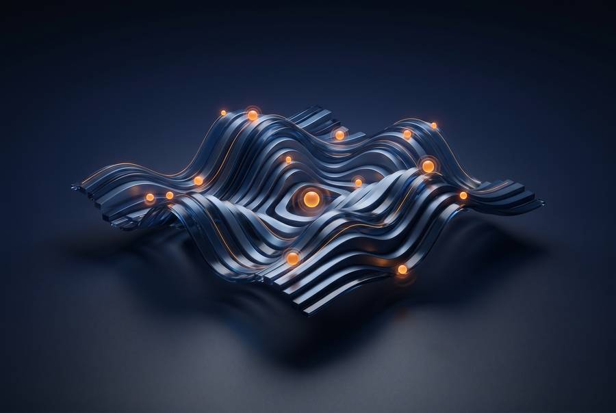 Abstract rising data line representing analytics and data science