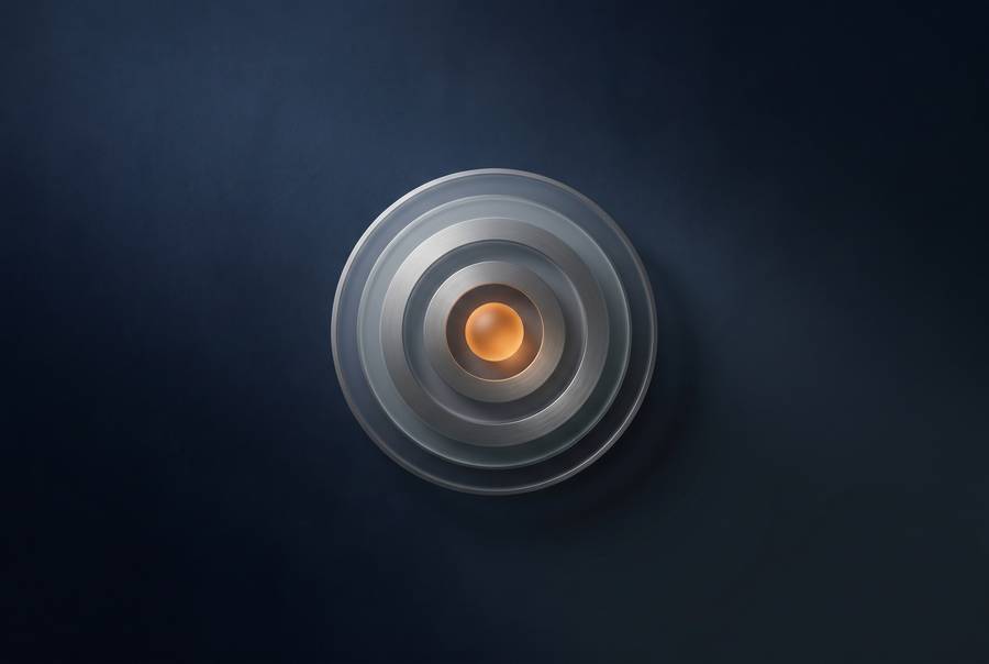 Abstract concentric target representing a dedicated retained search