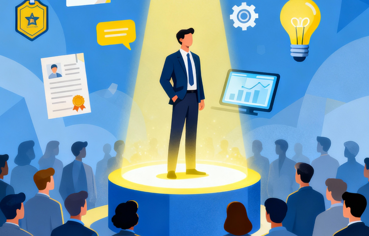 Professional job seekers standing out in a competitive job market