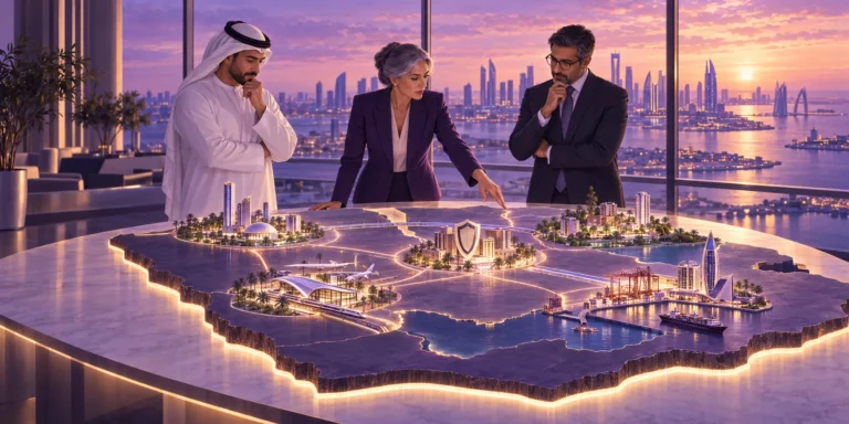 Business leaders evaluating GCC locations for specialist work