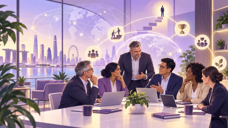 Senior specialists collaborating in a global capability centre focused on career growth, recognition and retention.