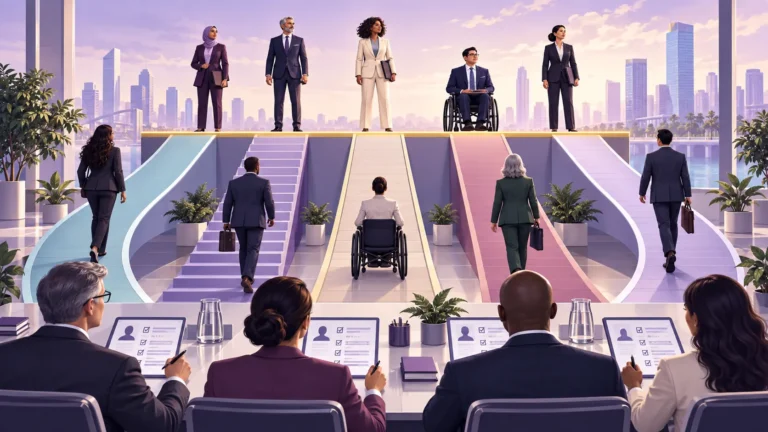 Diverse specialist candidates following inclusive pathways toward the same high professional standard.